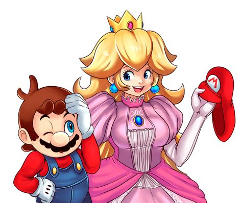 mario y peach|More.